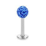 Swarovski labret 8, 10, 12mm / Kulička 4mm / závit 1,2mm
