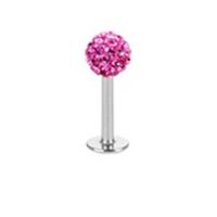 Swarovski labret 8, 10, 12mm / Kulička 4mm / závit 1,2mm