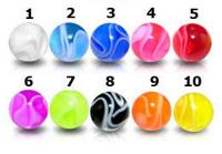 Kulička 3mm (akryl) / závit 1,2mm