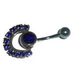 piercing banánek do pupiku / swarovski