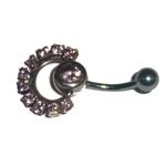 piercing banánek do pupiku / swarovski